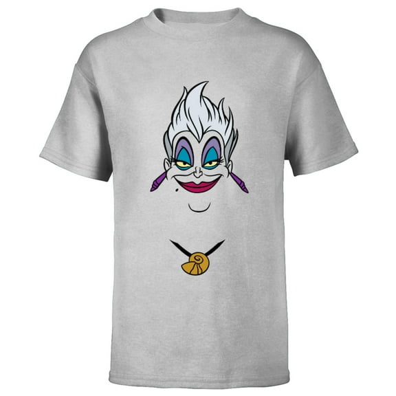 Disney Villains Ursula Big Face T-Shirt - Short Sleeve T-Shirt for Kids - Customized-Athletic Heather