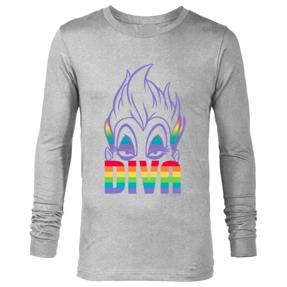 Disney Villains Ursula Diva Pride - Long Sleeve T-Shirt for Men - Customized-Athletic Heather