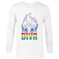 thumbnail image 1 of Disney Villains Ursula Diva Pride - Long Sleeve T-Shirt for Men - Customized-White, 1 of 5