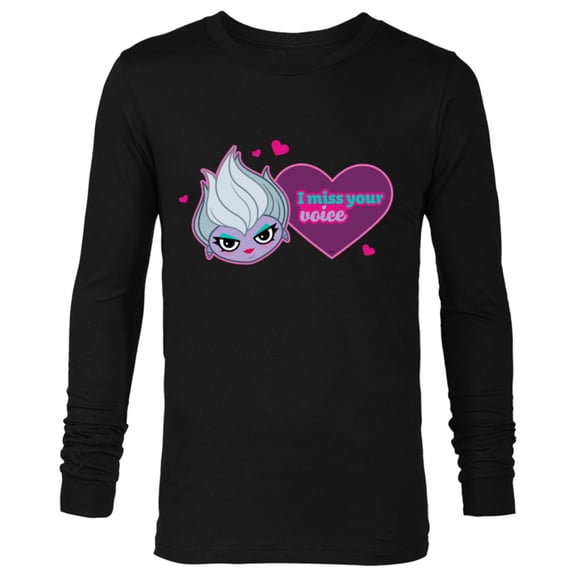 Disney Villains Ursula I Miss Your Voice Valentine’s Day - Long Sleeve T-Shirt for Men - Customized-Black
