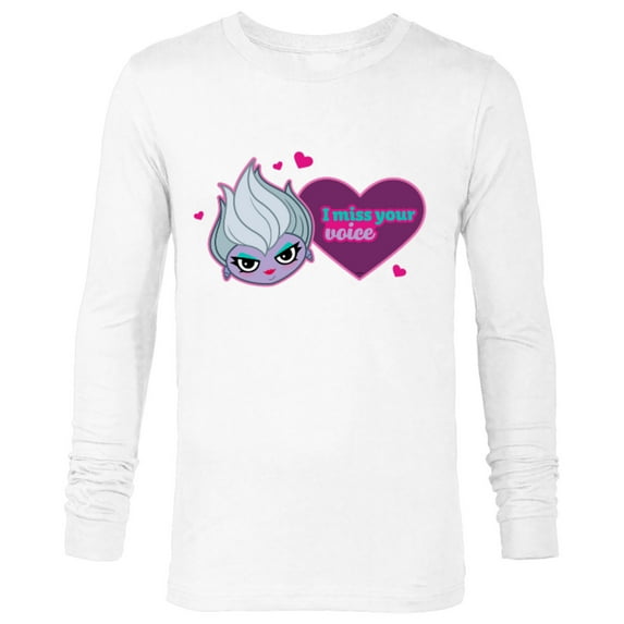 Disney Villains Ursula I Miss Your Voice Valentine’s Day - Long Sleeve T-Shirt for Men - Customized-White
