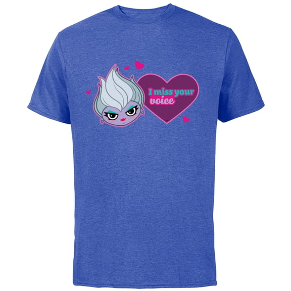 Disney Villains Ursula I Miss Your Voice Valentine’s Day - Short Sleeve Cotton T-Shirt for Adults - Customized-Royal Heather