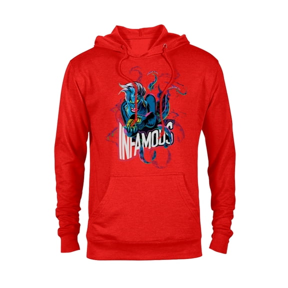 Disney Villains Ursula Infamous Illustrated - Pullover Hoodie for Adults - Customized-Red