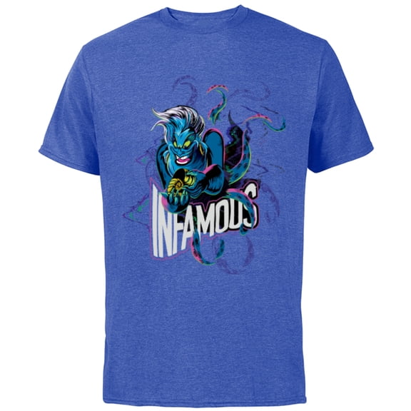 Disney Villains Ursula Infamous Illustrated - Short Sleeve Cotton T-Shirt for Adults - Customized-Royal Heather