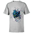 thumbnail image 1 of Disney Villains Ursula Infamous Illustrated - Short Sleeve T-Shirt for Kids - Customized-Athletic Heather, 1 of 5