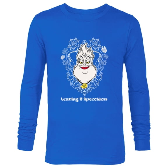 Disney Villains Ursula Little Mermaid Leaving U Speechless - Long Sleeve T-Shirt for Men - Customized-Navy