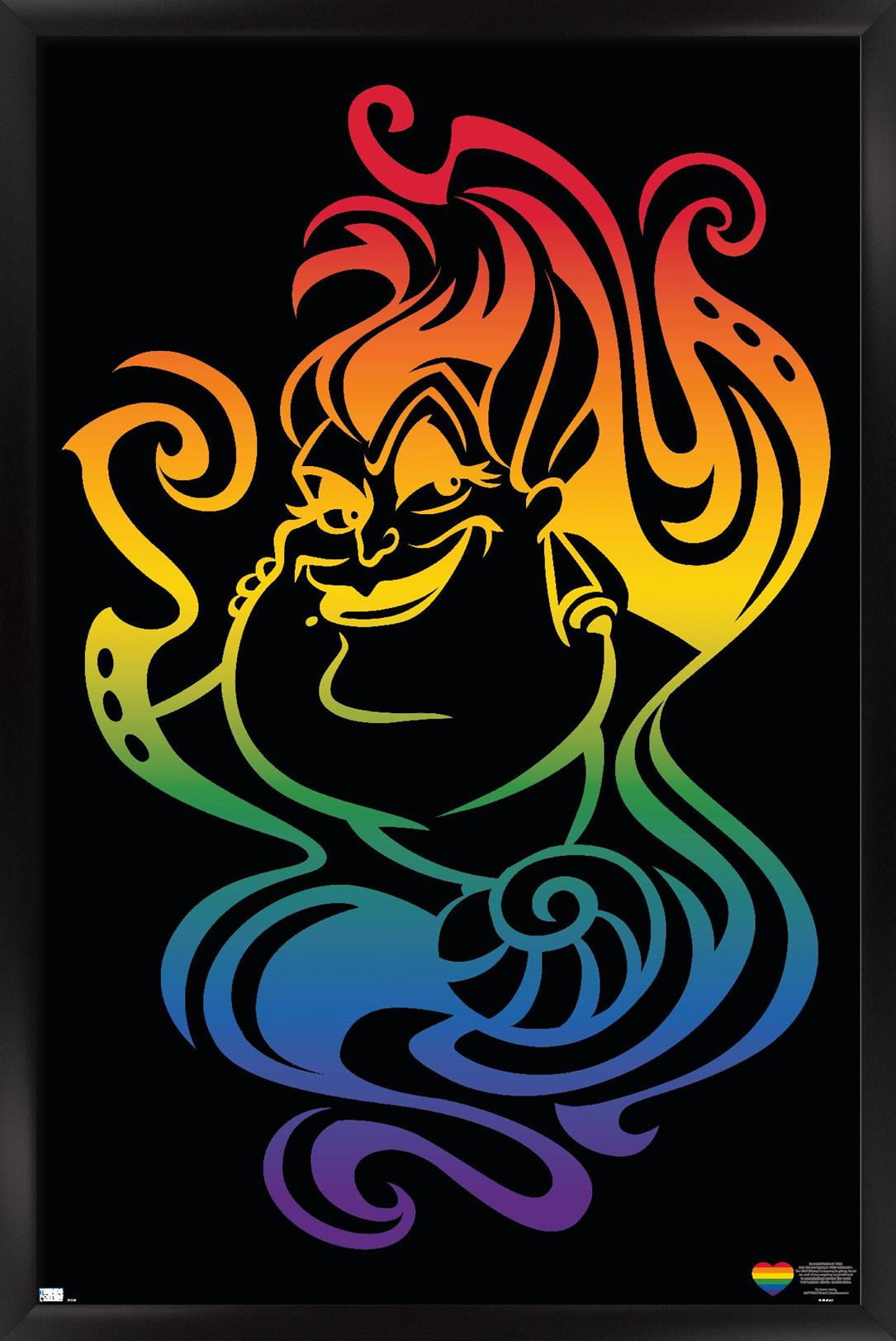 Disney Villains - Ursula Pride Wall Poster, 14.725" x 22.375" Framed