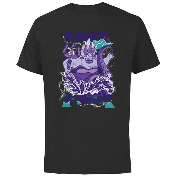 Disney Villains Ursula Take the Bait - Short Sleeve Cotton T-Shirt for Adults - Customized-Black