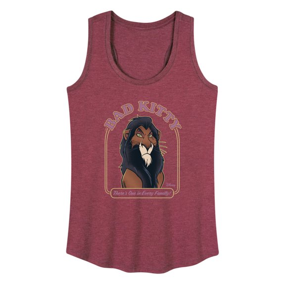 Disney Villains - Valentine's Day - Bad Kitty Scar - There's One in Every Family - Women's Racerback Tank Top