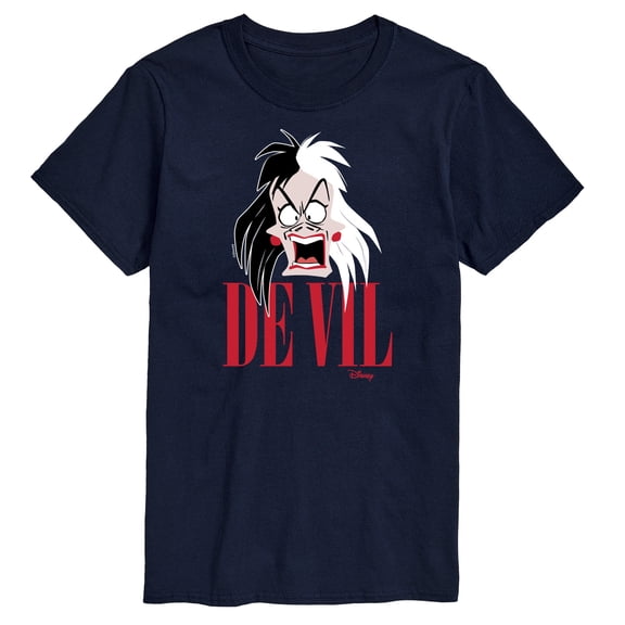 Disney Villains - Valentine's Day - De Vil Devil - Cruella De Vil - Men's Short Sleeve Graphic T-Shirt