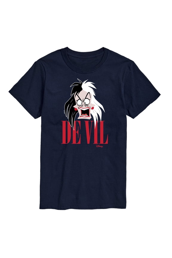 Villains - Valentine's Day - De Vil Devil - Cruella De Vil - Men's Short Sleeve Graphic T-Shirt