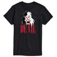 thumbnail image 1 of Disney Villains - Valentine's Day - De Vil Devil - Cruella De Vil - Men's Short Sleeve Graphic T-Shirt, 1 of 4