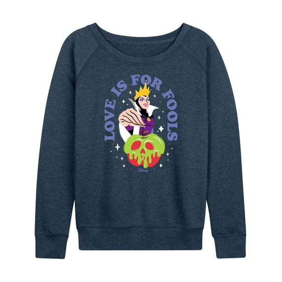 Disney Villains - Valentine's Day - Love Is For Fools - Women's Lightweight French Terry Long Sleeve Shirt