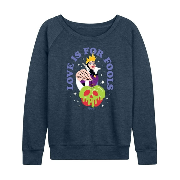 Disney Villains - Valentine's Day - Love Is For Fools - Women's Lightweight French Terry Long Sleeve Shirt
