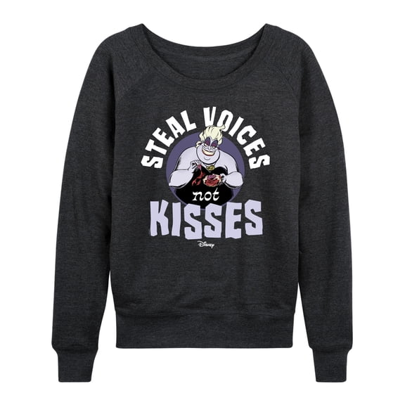 Disney Villains - Valentine's Day - Ursula - Steal Voices, Not Kisses - Women's Lightweight French Terry Long Sleeve Shirt