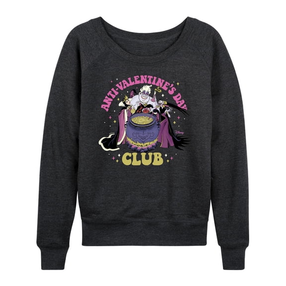 Disney Villains - Valentine's Day - Ursula's Anti-Valentine's Day Club - Women's Lightweight French Terry Long Sleeve Shirt