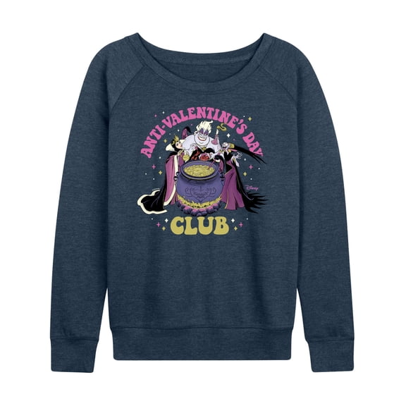 Disney Villains - Valentine's Day - Ursula's Anti-Valentine's Day Club - Women's Lightweight French Terry Long Sleeve Shirt
