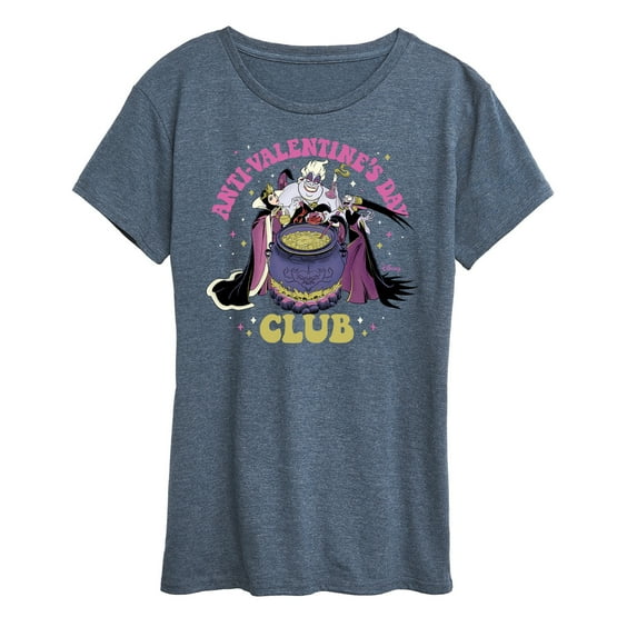 Disney Villains - Valentine's Day - Ursula's Anti-Valentine's Day Club - Women's Short Sleeve Graphic T-Shirt