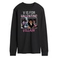 thumbnail image 1 of Disney Villains - Valentine's Day - V is for Villain - Men's Long Sleeve T-Shirt, 1 of 4