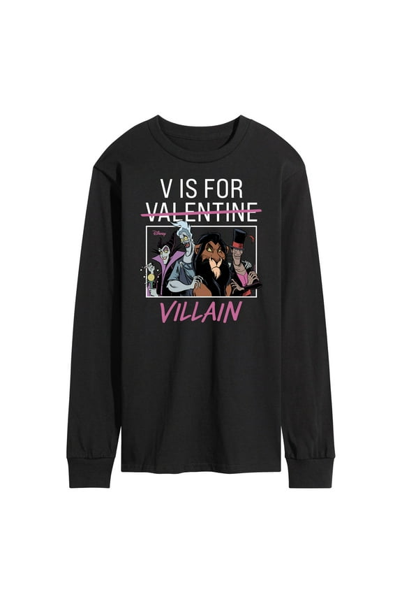 Villains - Valentine's Day - V is for Villain - Men's Long Sleeve T-Shirt