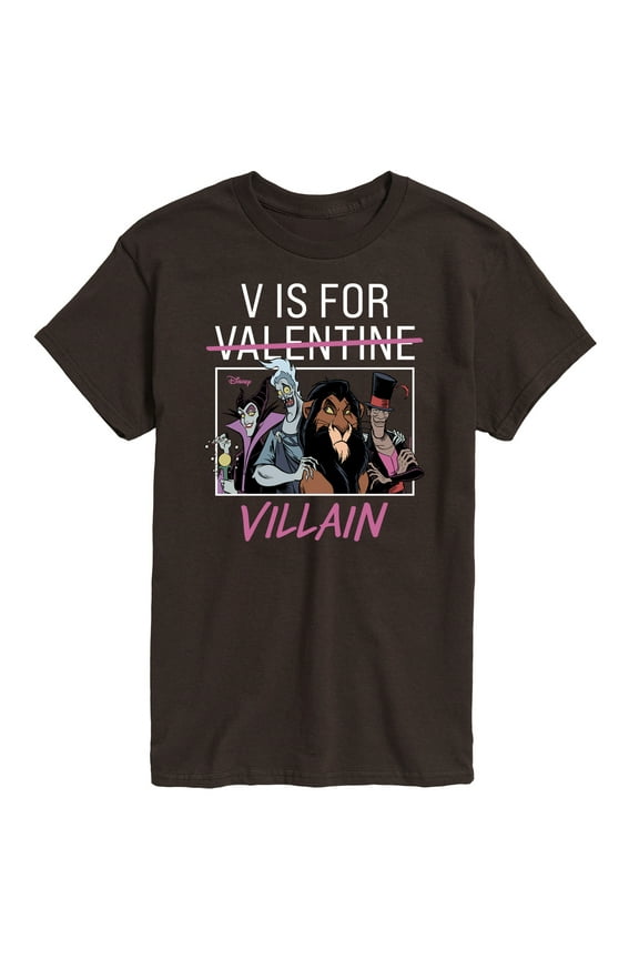 Villains - Valentine's Day - V is for Villain - Men's Short Sleeve Graphic T-Shirt