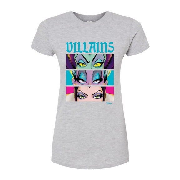 Disney Villains - Villains Stacked - Juniors Fitted Graphic T-Shirt