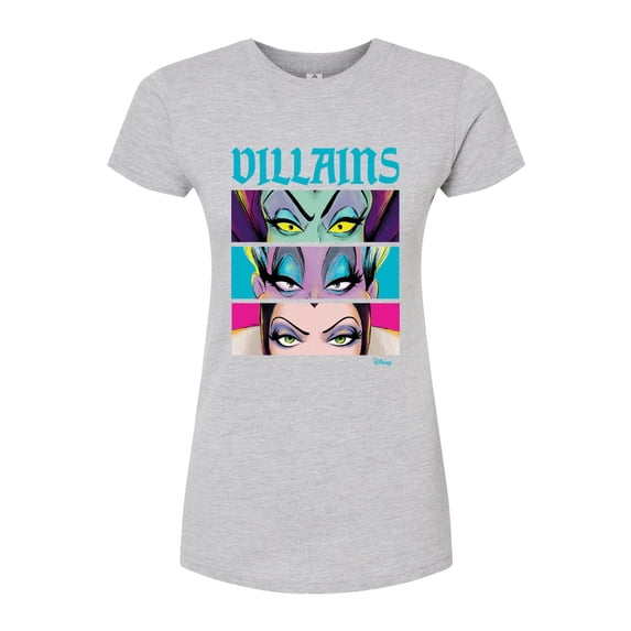 Disney Villains - Villains Stacked - Juniors Fitted Graphic T-Shirt