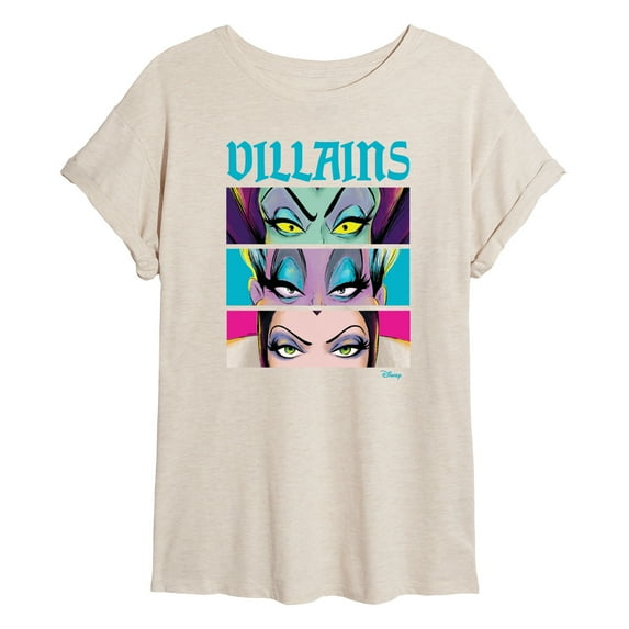 Disney Villains - Villains Stacked - Juniors Ideal Flowy Muscle T-Shirt