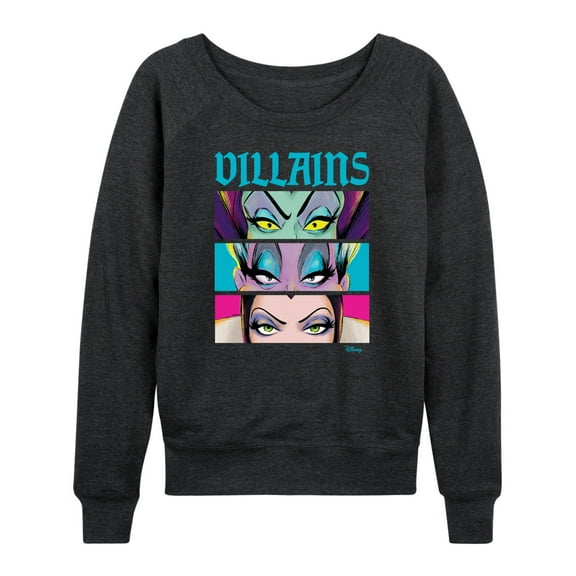 Disney Villains - Villains Stacked - Women's Lightweight French Terry Long Sleeve Shirt