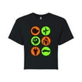 thumbnail image 1 of Disney Villains - Villian Symbols - Juniors Cropped Cotton Blend T-Shirt, 1 of 5