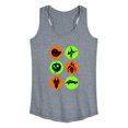 thumbnail image 1 of Disney Villains - Villian Symbols - Women's Racerback Tank Top, 1 of 5