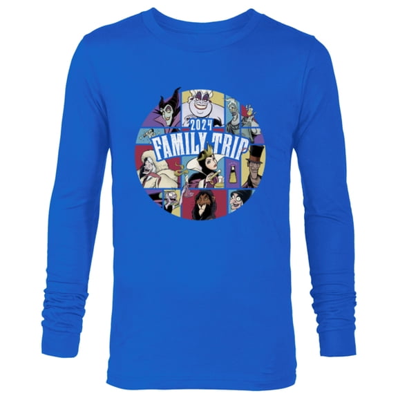 Disney Villains Wicked Circle 2024 Family Trip Vacation - Long Sleeve T-Shirt for Men - Customized-Navy