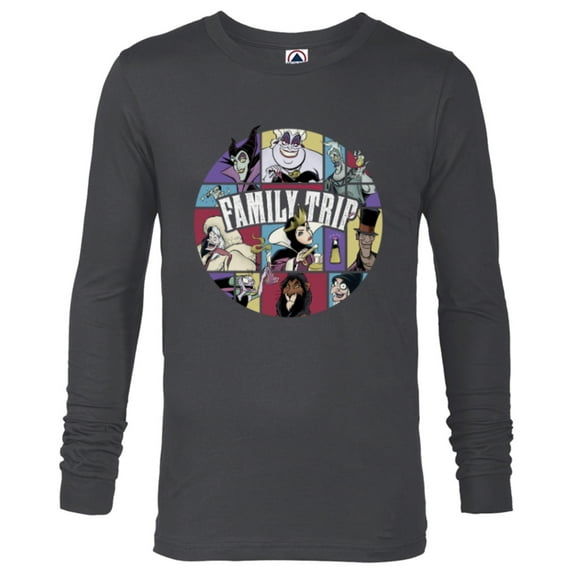 Disney Villains Wicked Circle Group Family Trip Vacation - Long Sleeve T-Shirt for Men - Customized-Charcoal Heather