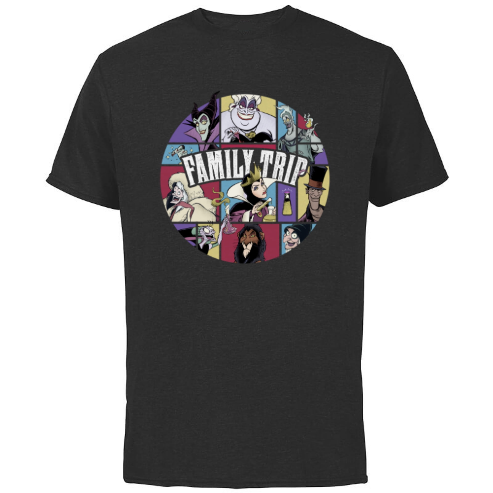 Short Notes Paper Disney Villains Wicked Circle Group Family Trip Vacation - Short Sleeve ...