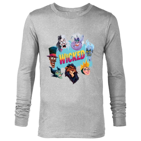 Disney Villains Wicked Ensemble of Evil - Long Sleeve T-Shirt for Men - Customized-Athletic Heather