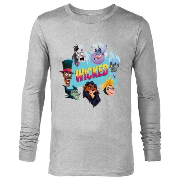 Disney Villains Wicked Ensemble of Evil - Long Sleeve T-Shirt for Men - Customized-Athletic Heather