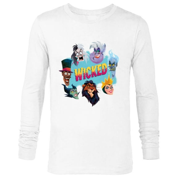 Disney Villains Wicked Ensemble of Evil - Long Sleeve T-Shirt for Men - Customized-White
