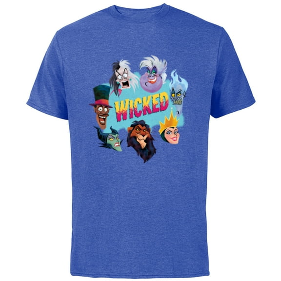 Disney Villains Wicked Ensemble of Evil - Short Sleeve Cotton T-Shirt for Adults - Customized-Royal Heather