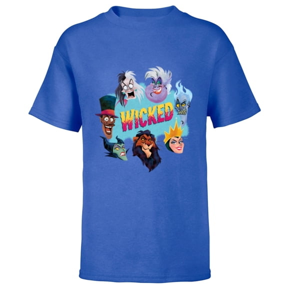 Disney Villains Wicked Ensemble of Evil - Short Sleeve T-Shirt for Kids - Customized-Royal