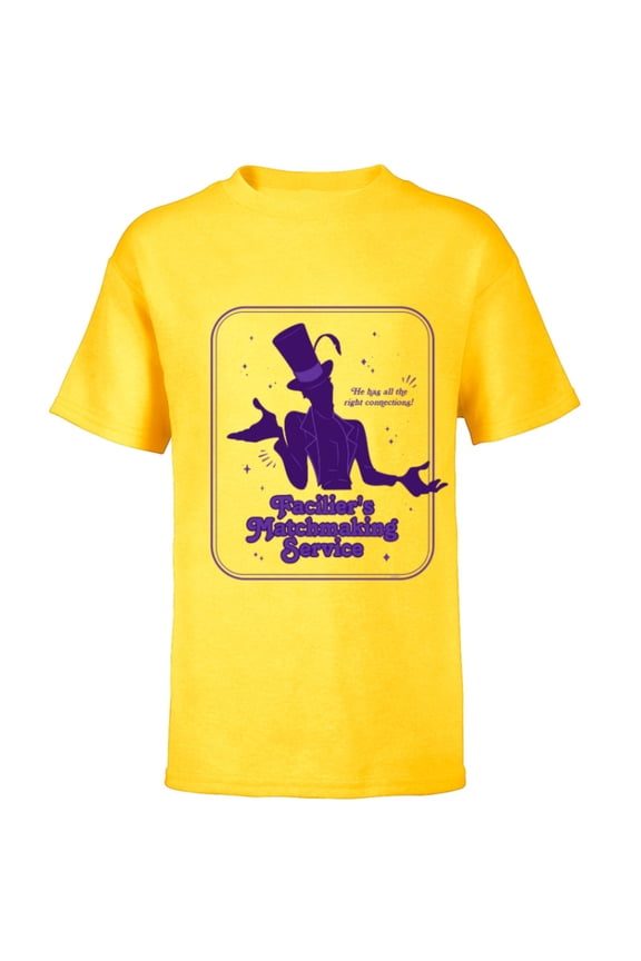Villains for Hire Facilier’s Matchmaking Service - Short Sleeve T-Shirt for Kids - Customized-Yellow