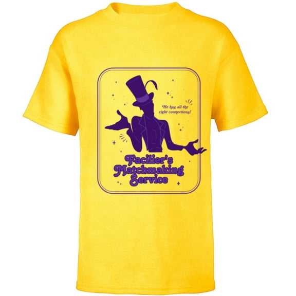 Disney Villains for Hire Facilier’s Matchmaking Service - Short Sleeve T-Shirt for Kids - Customized-Yellow