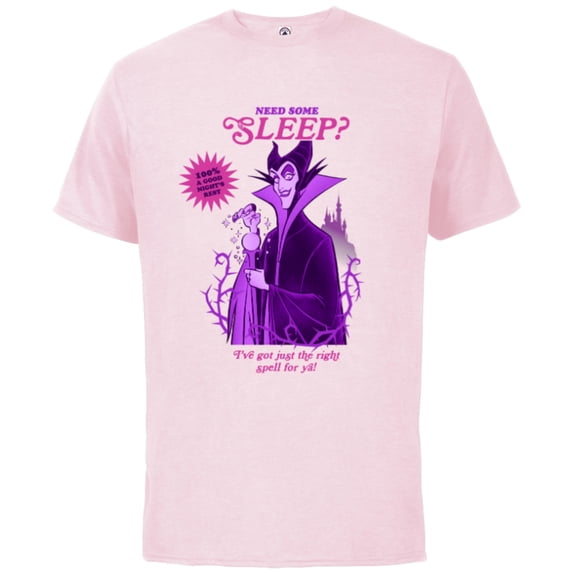 Disney Villains for Hire Maleficent Need Some Sleep? - Short Sleeve Cotton T-Shirt for Adults - Customized-Soft Pink