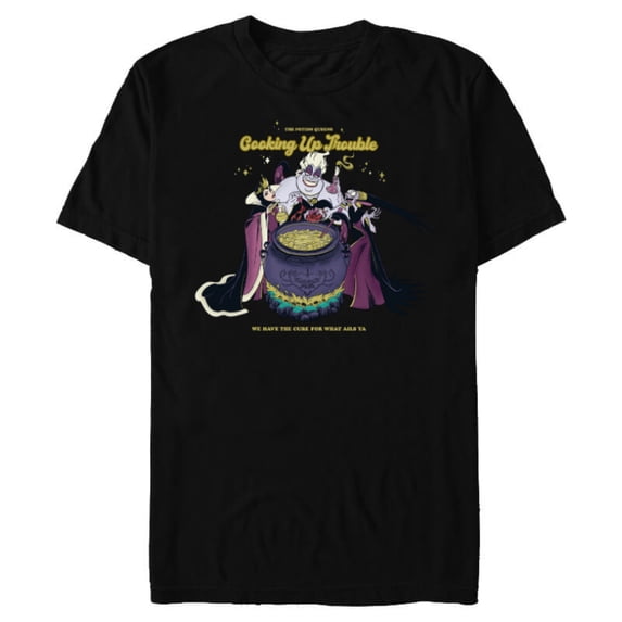 Disney Villains for Hire Potion Queens Cooking Up Trouble - Short Sleeve Blended T-Shirt for Adults - Customized-Black