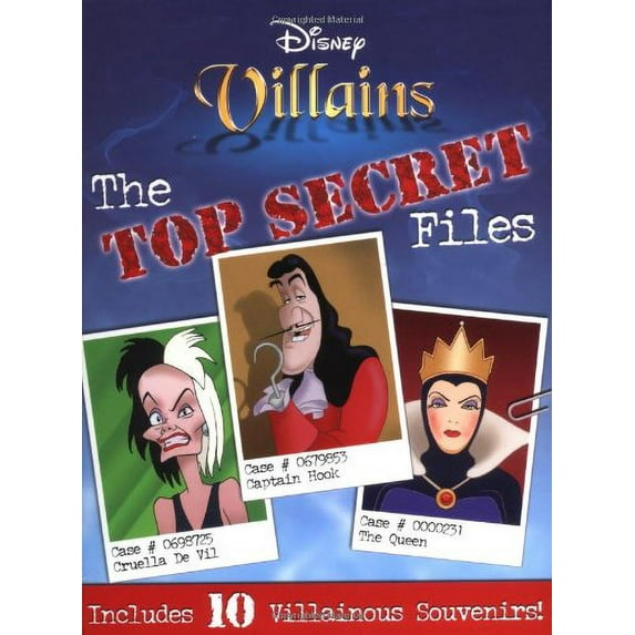 Pre-Owned Disney Villains the Top Secret Files (Hardcover) 0786836032 9780786836031