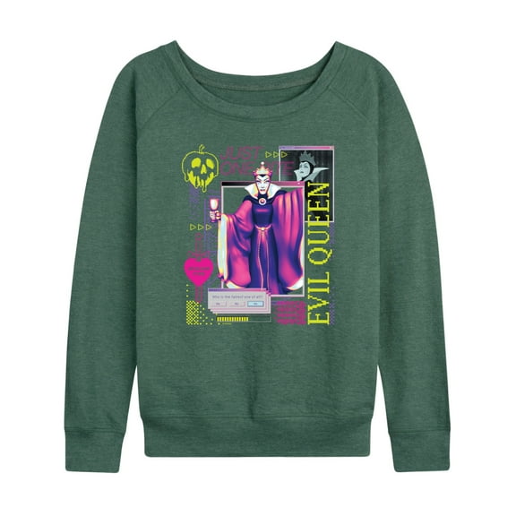 Disney Villians - Evil Queen Vapor Wave - Women's French Terry Pullover Long Sleeve Shirt