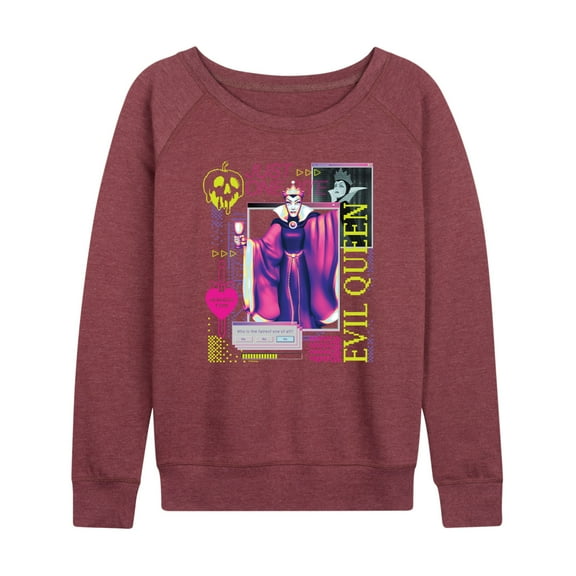 Disney Villians - Evil Queen Vapor Wave - Women's French Terry Pullover Sweatshirt