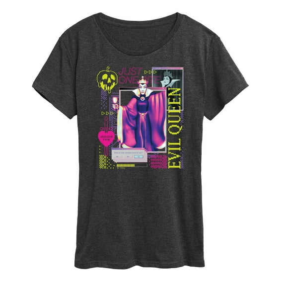 Disney Villians - Evil Queen Vapor Wave - Women's Short Sleeve Graphic T-Shirt