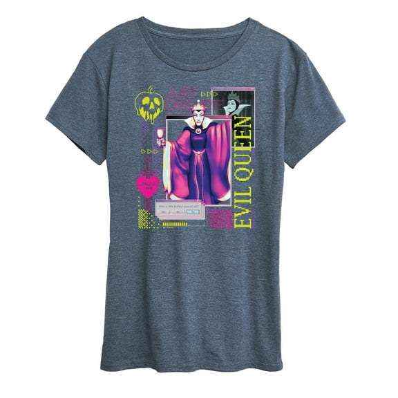 Disney Villians - Evil Queen Vapor Wave - Women's Short Sleeve Graphic T-Shirt