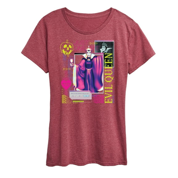 Disney Villians - Evil Queen Vapor Wave - Women's Short Sleeve Graphic T-Shirt