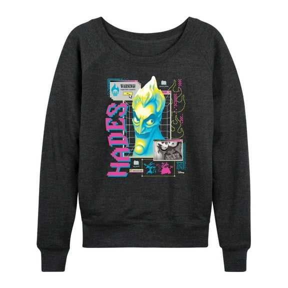 Disney Villians - Hades Vapor Wave - Women's French Terry Pullover Sweatshirt
